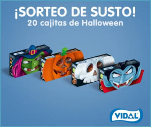 Sorteo Golosinas Vidal 20 Cajitas Halloween