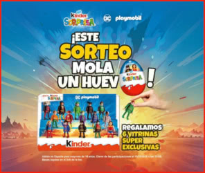 Sorteo Kinder Bueno 6 Vitrinas Playmobil