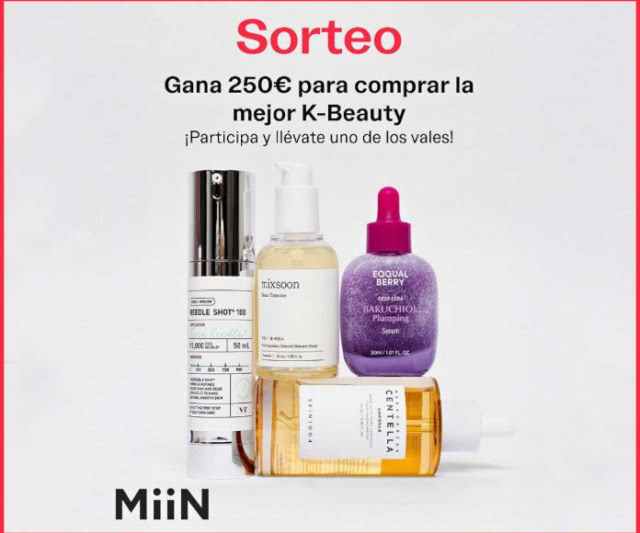 Sorteo Miin Cosmetics 250e Vale