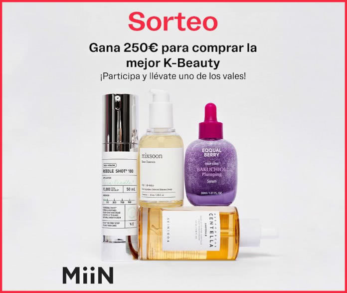 Sorteo Miin Cosmetics 250e Vale