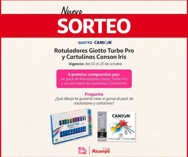 Sorteo Por Compra Alcampo 4 Packs Giotto
