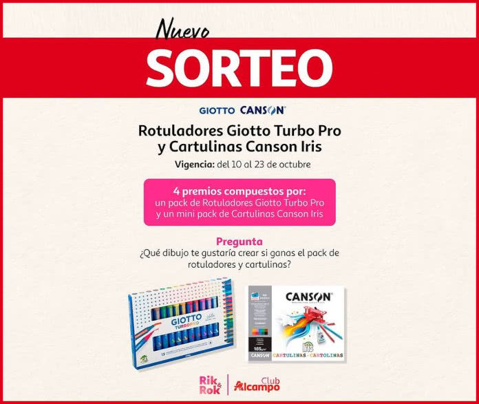 Sorteo Por Compra Alcampo 4 Packs Giotto