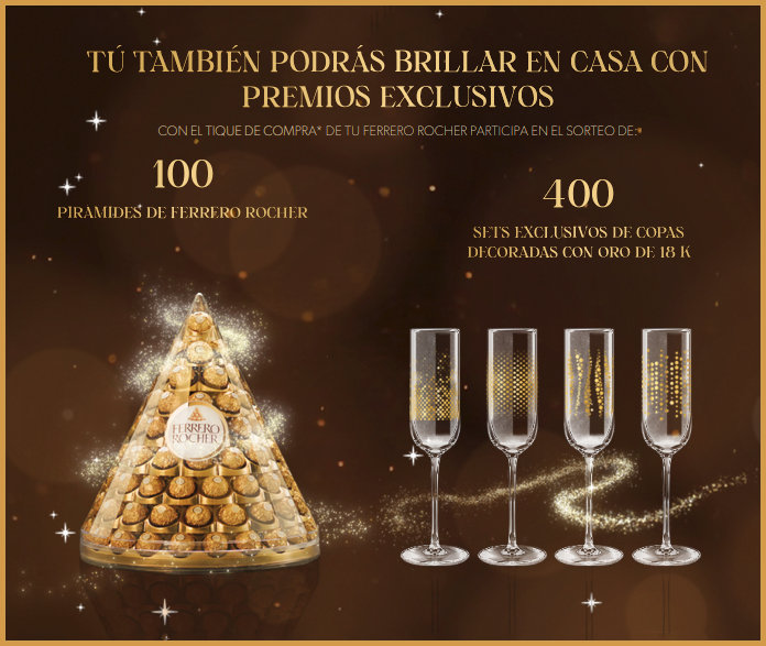 Sorteo Por Compra Ferrero Rocher 100 Piramides 400 Sets Copas