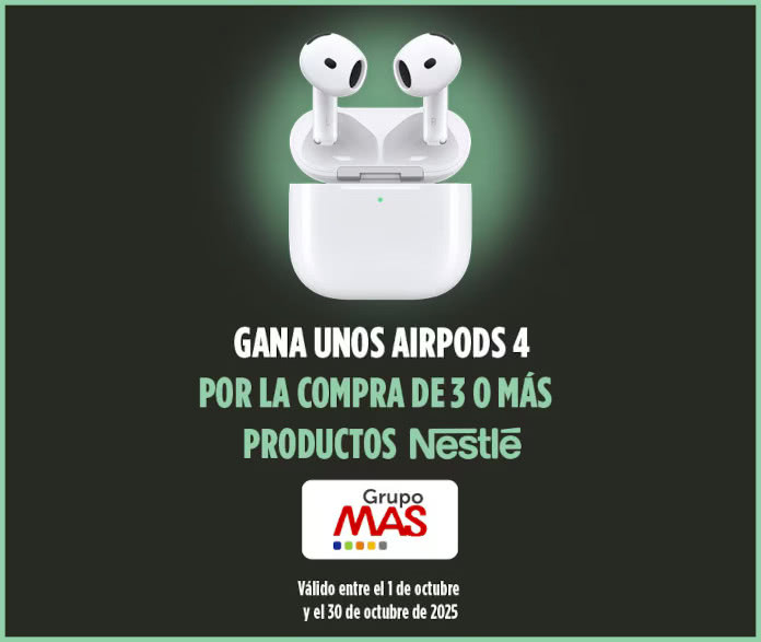 Sorteo Por Compra Nestlé Airpods 4 Super Mas