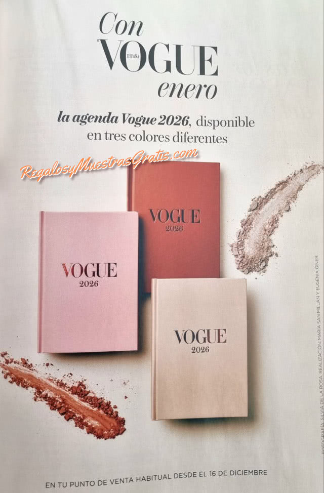Avance Regalos Revistas Enero 2026 Vogue
