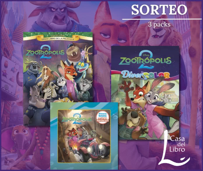 Sorteo Casa Del Libro 3 Packs Zootrópolis 2