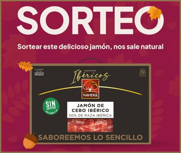 Sorteo Navidul Maletin Jamon Cebo Ibérico 50%