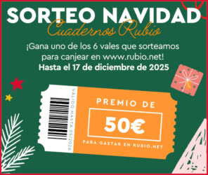 Sorteo Cuadernos Rubio 6 Vales 50e
