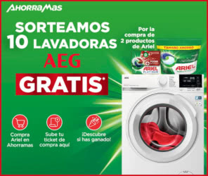 Sorteo Por Compra Ariel Ahorramas 10 Lavadoras Aeg