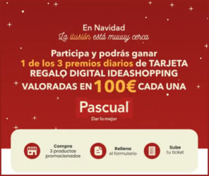 Sorteo Por Compra Pascual 3 Premios Diarios 100e