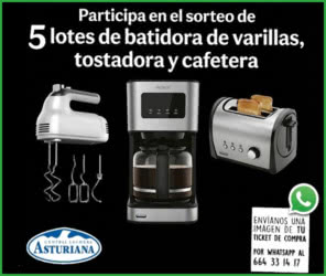 Sorteo Por Compra Central Lechera Asturiana 5 Lotes Batidora Varillas Cafetera Tostadora