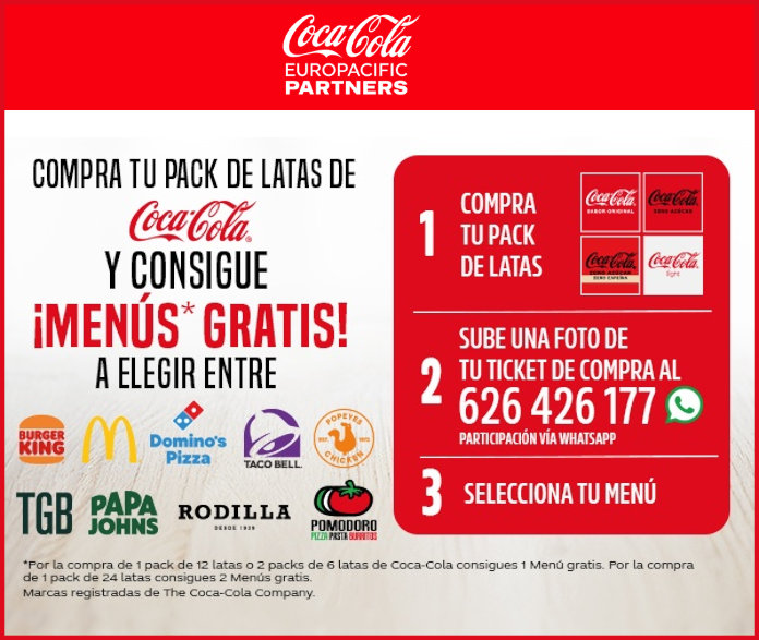 Sorteo Por Compra Coca Cola Menú Gratis
