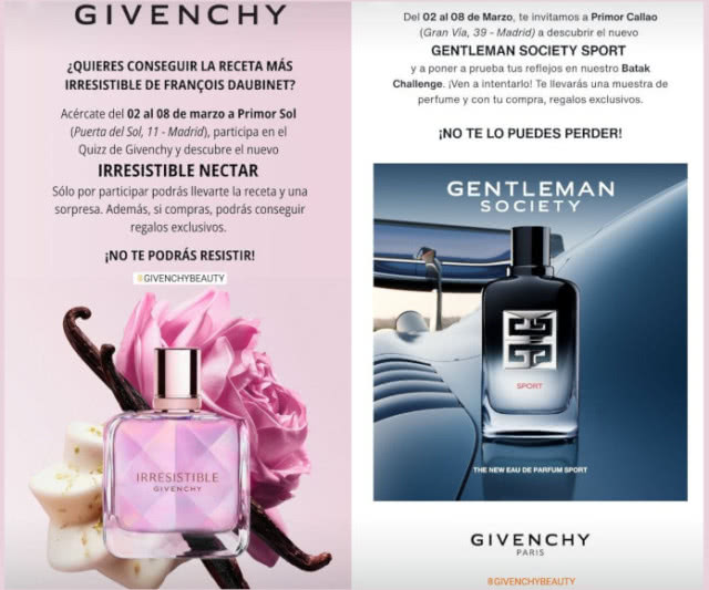 Muestras Gratis Givenchy Callao Plaza Sol Madrid