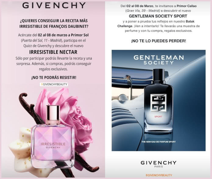 Muestras Gratis Givenchy Callao Plaza Sol Madrid