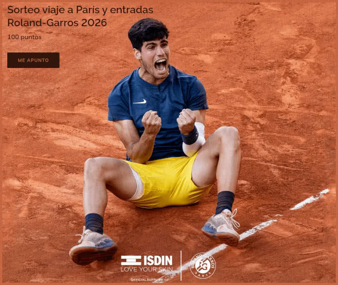 Sorteo Isdin Viaje Roland Garros