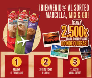 Sorteo Por Compra Marcilla Mix Go 3 Premios 2500e