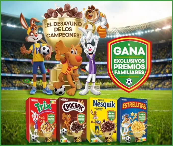 Sorteo Por Compra Nestlé Cereales Desayuno Campeones