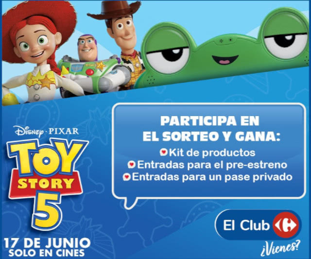 Sorteo Carrefour 5 kits merchandising Toy Story 5