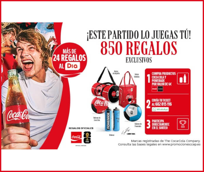 Sorteo por compra Coca-Cola 850 premios
