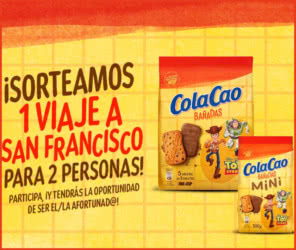 Sorteo por compra ColaCao viaje a San Francisco