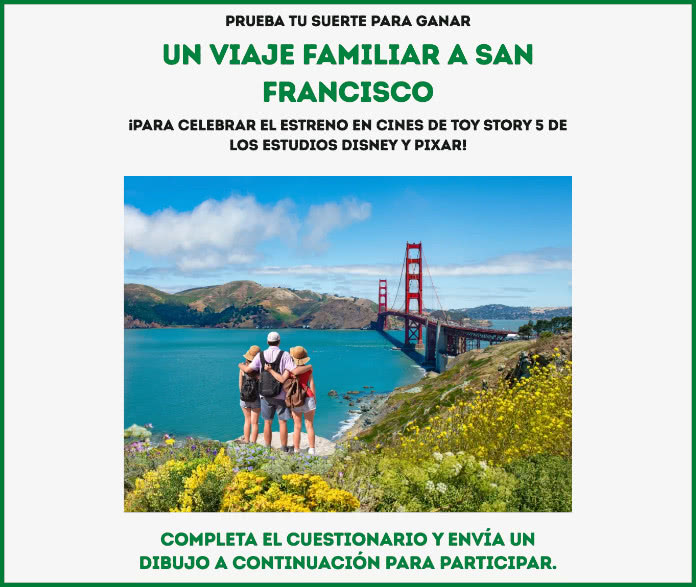 Sorteo viaje familiar a San Francisco Del Monte