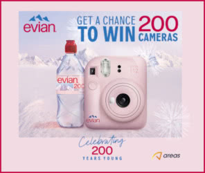 Sorteo por compra Evian 200 cámaras Fujifilm