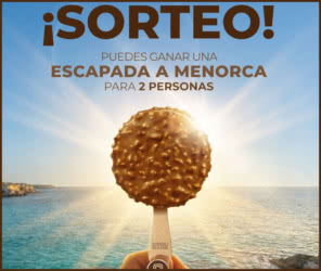 Sorteo por compra Ferrero un viaje a Menorca