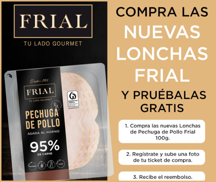 Promoción reembolsos lonchas de pollo Frial