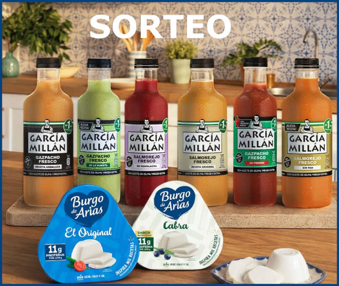 Sorteo Instagram lote de gazpacho y queso fresco García Millán