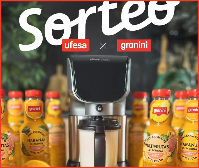 Sorteo Instagram Granini y Ufesa heladera lote de bebidas