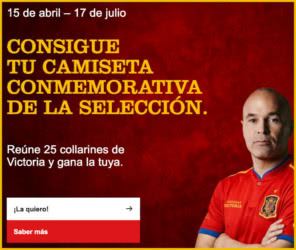 Sorteo por compra Victoria 20.000 camisetas España