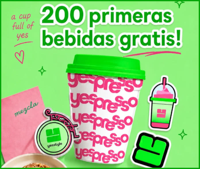 200 cafés gratis YesStyle y Mezcla