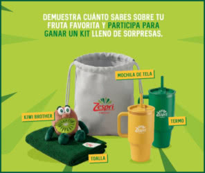 Sorteo Instagram Zespri 5 kits merchandising