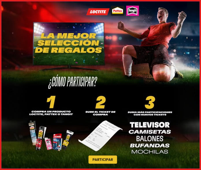 Sorteo Por Compra Tu Casa Club Loctite Pattex Tangit Mundial Futbol