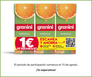 Reembolso Granini Naranja 1 Euro