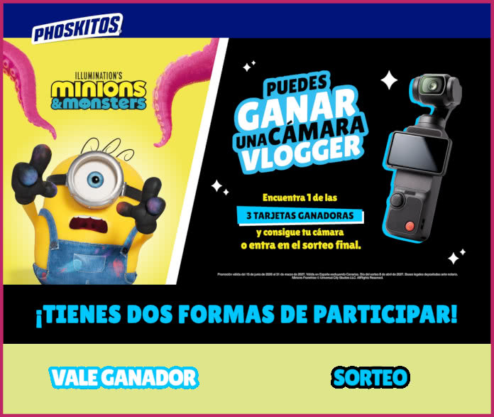 Sorteo Por Compra Phoskitos Camara Vlogger Tarjetas