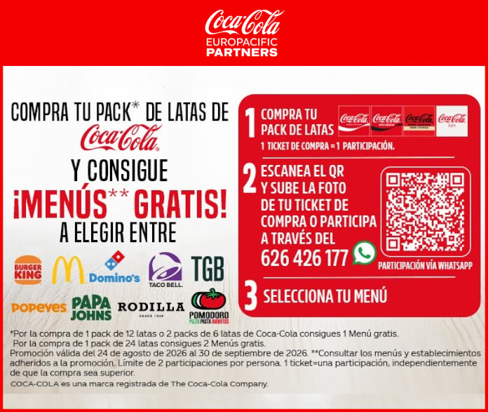 Regalo Por Compra Coca Cola Menus Gratis