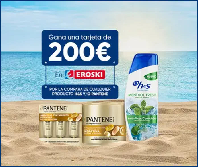 Sorteo LaCuponera Pantene Hys Eroski 200 Euros
