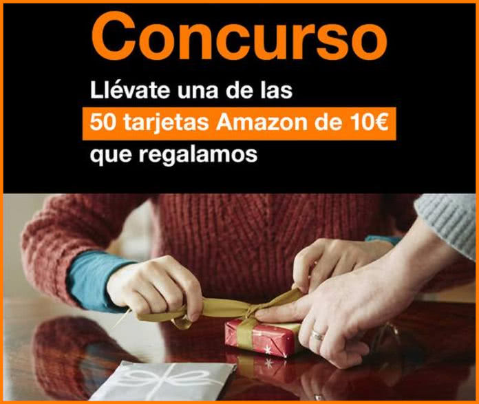 Sorteo Orange 50 Tarjetas Amazon 10 Euros