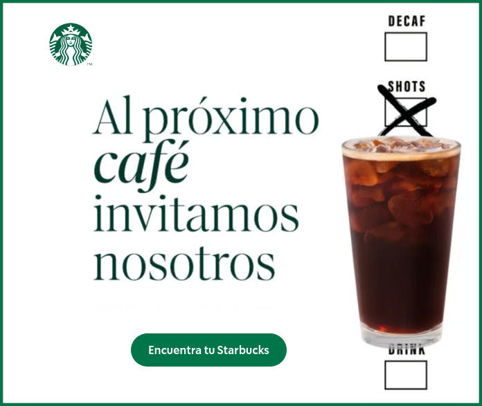 Regalo por Compra Starbucks Cafe Gratis