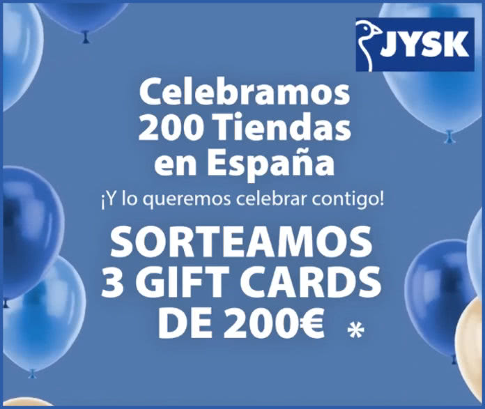 Sorteo Jysk 200 Euros 3 Premios