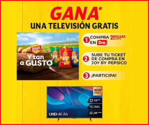 Sorteo por Compra Lays Supermercados Día Tvs