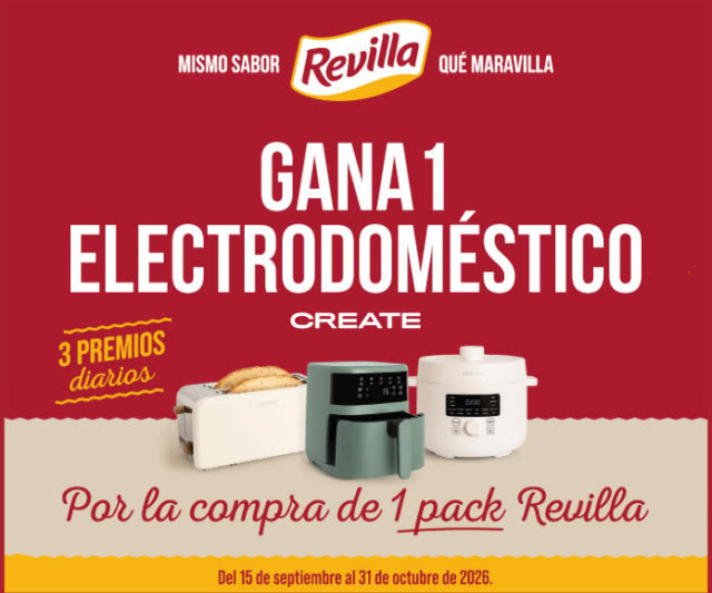 Sorteo Por Compra Revilla 3 Packs Electrodomesticos Create Diarios