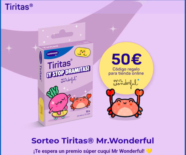 Sorteo Tiritas Mrwonderful 50 Euros