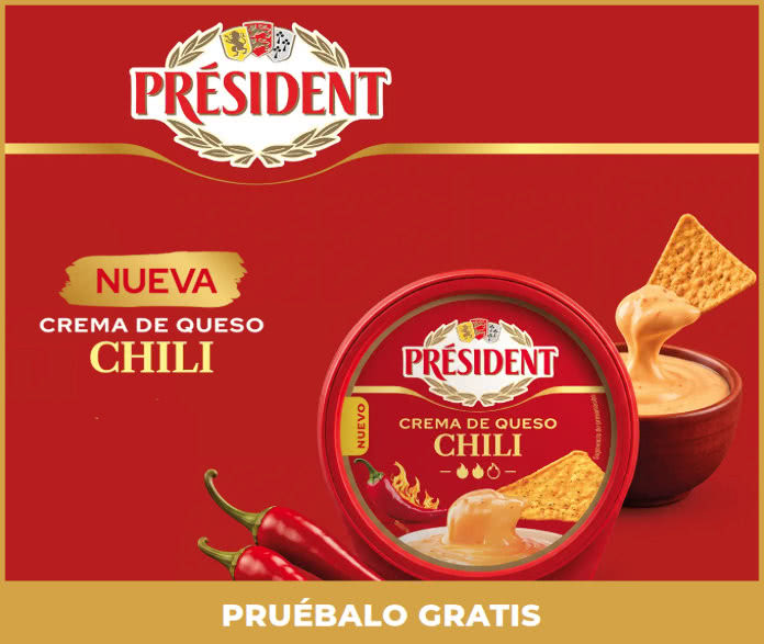 Prueba Gratis President Crema Queso Chili 9600