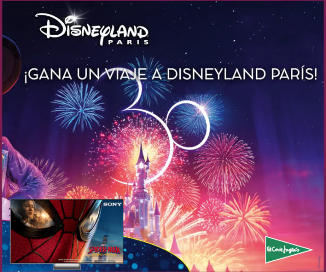 Sorteo por Compra el Corte Inglés Tv Sony Viaje Disney
