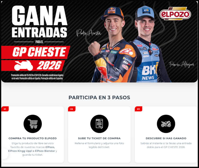 Sorteo por Compra Elpozo Entradas Cheste