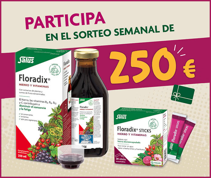 Sorteo por Compra Floradix 250 Euros Semanales