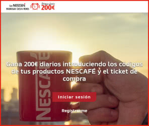 Sorteo por Compra Nescafé 200 Euros Diarios
